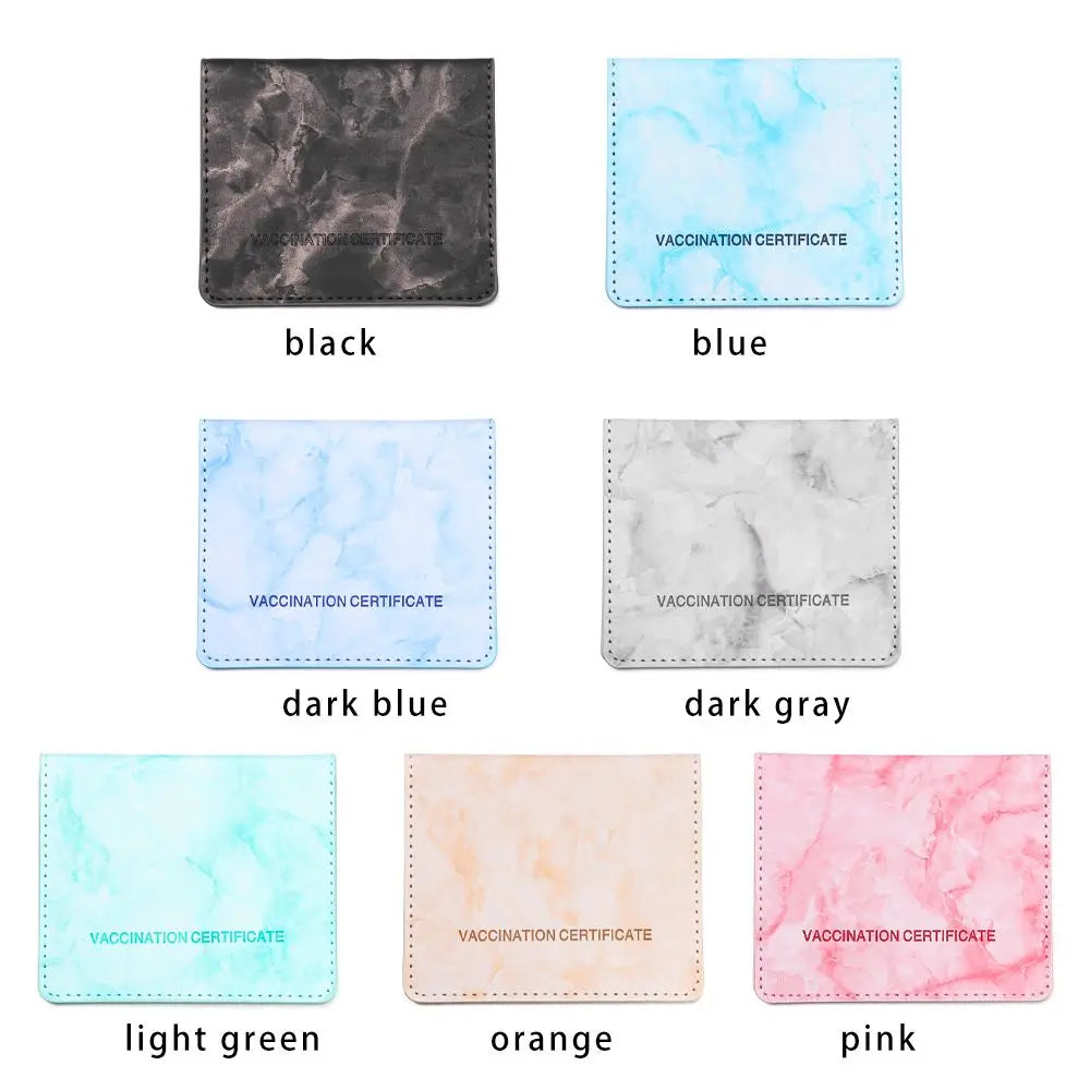 Unisex Marble Pattern PU Leather Travel Passport Cover Wallet Case