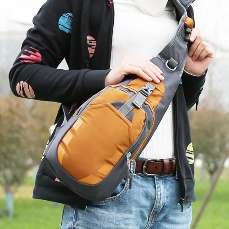 Unisex Nylon Chest Bags Travel Waist Bag Pack Casual Functional Money Phone Belt