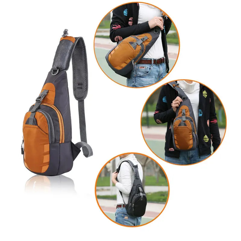 Unisex Nylon Chest Bags Travel Waist Bag Pack Casual Functional Money Phone Belt