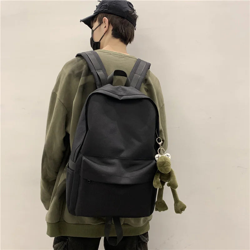 Unisex Shoulder Backpack Solid Hiking Backpack