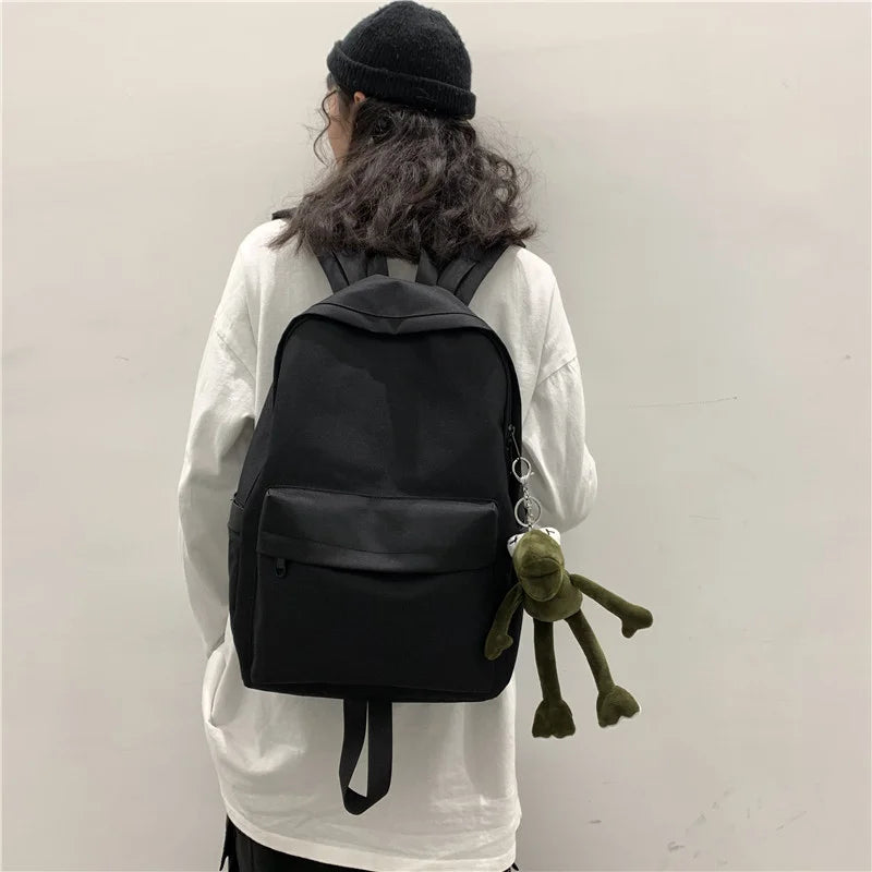 Unisex Shoulder Backpack Solid Hiking Backpack