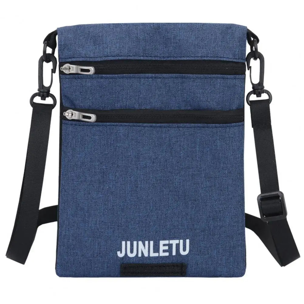 Unisex Double-Sided Crossbody Bag with Adjustable Strap