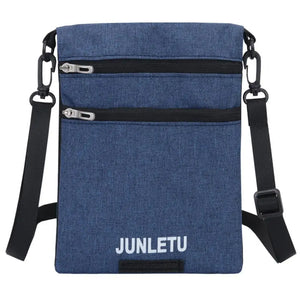 Unisex Double-Sided Crossbody Bag with Adjustable Strap