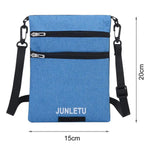 Unisex Double-Sided Crossbody Bag with Adjustable Strap