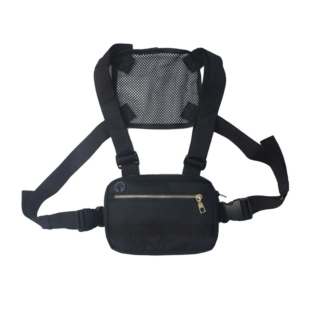 Unisex Streetwear Chest Rig Bag Hip Hop Pouch Tactical Belt Bag