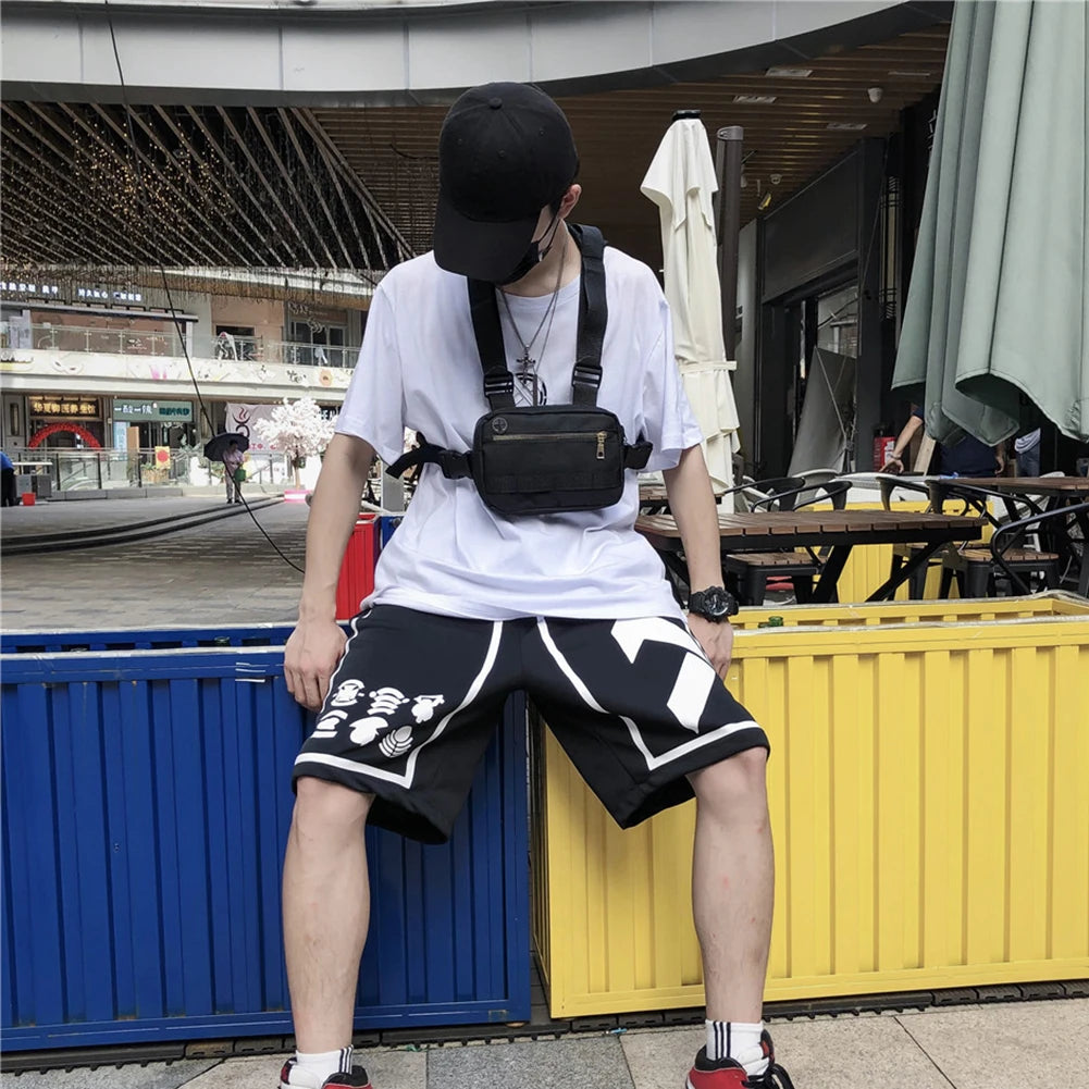 Unisex Streetwear Chest Rig Bag Hip Hop Pouching Bag