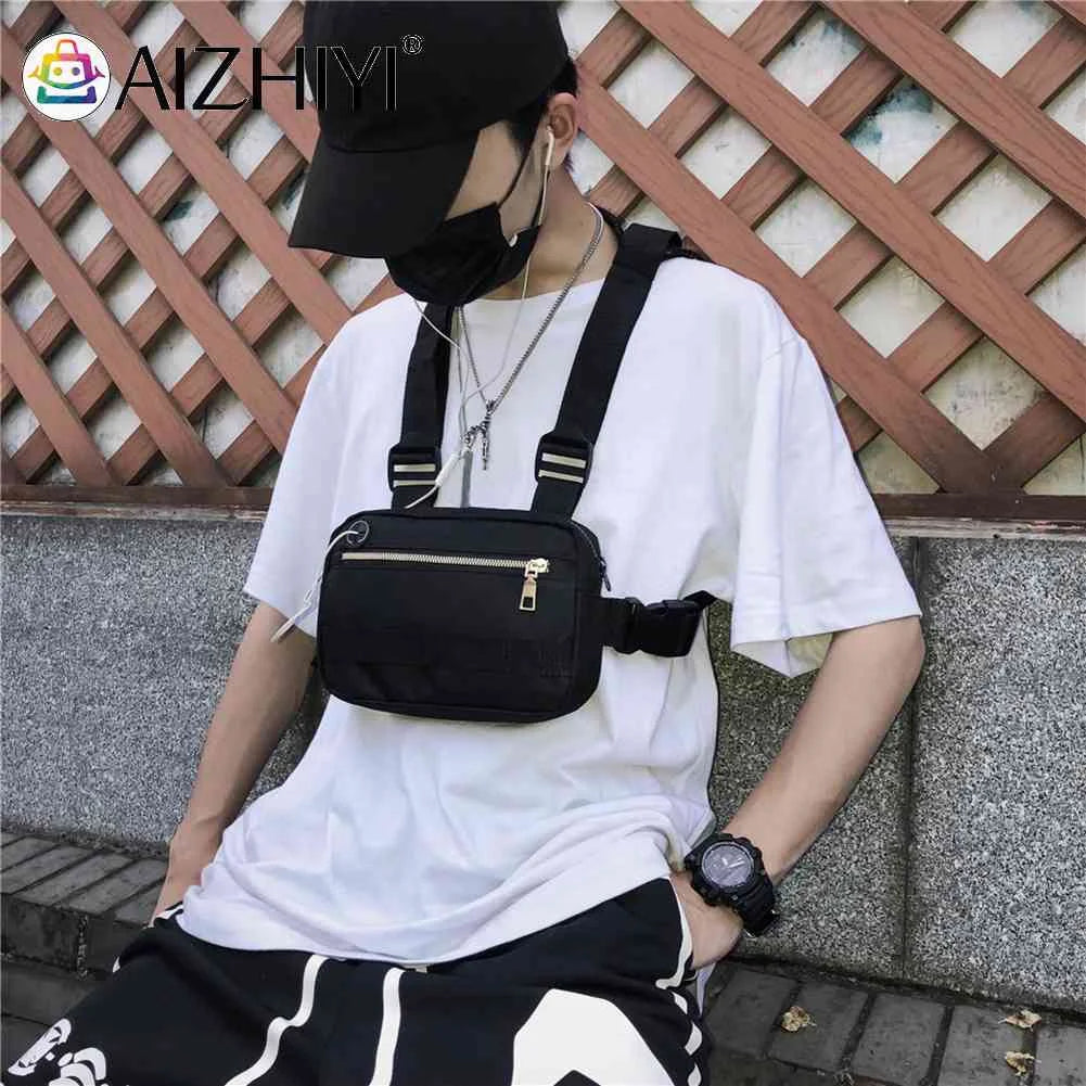 Unisex Streetwear Vest Chest Rig Hip Hop Pouch Bag