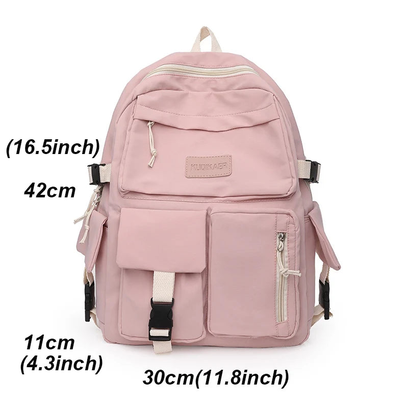 Multi-function Canvas School Backpack College Laptop Bag