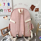 Multi-function Canvas School Backpack College Laptop Bag