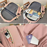Multi-function Canvas School Backpack College Laptop Bag
