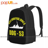USS John DDG 53 Navy Battleship Backpack Large Capacity Print