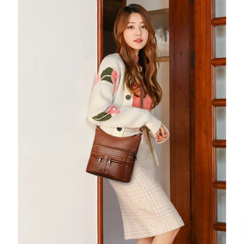 Soft Square Crossbody Women Shoulder Bag Vintage Purse & Handbag