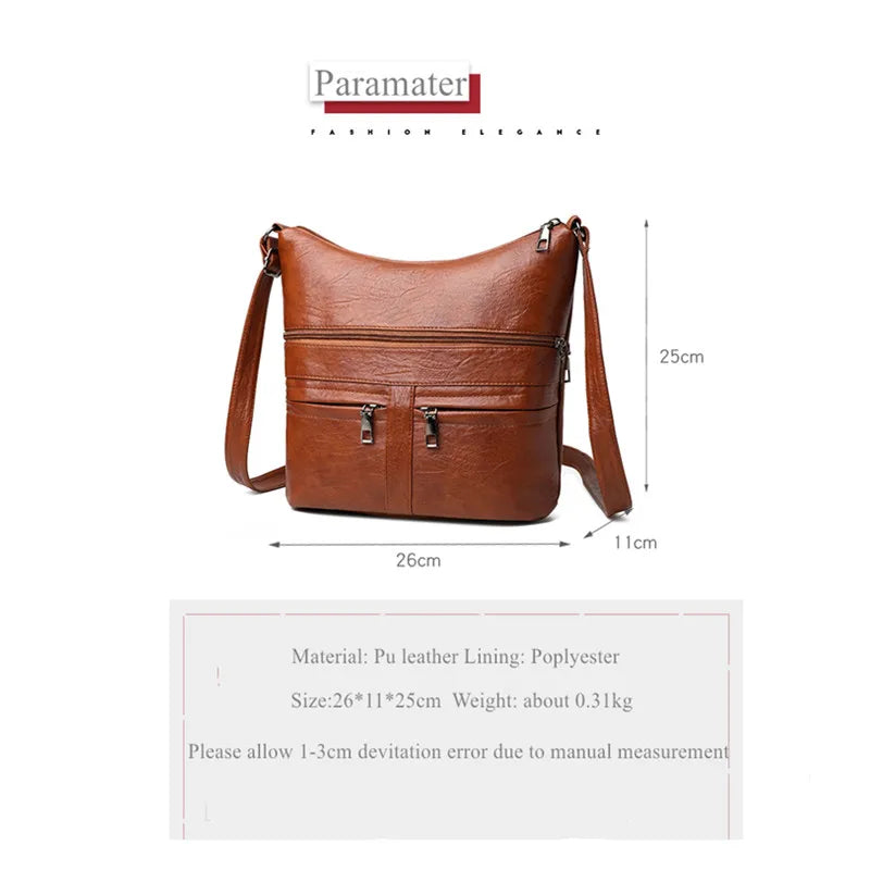 Soft Square Crossbody Women Shoulder Bag Vintage Purse & Handbag