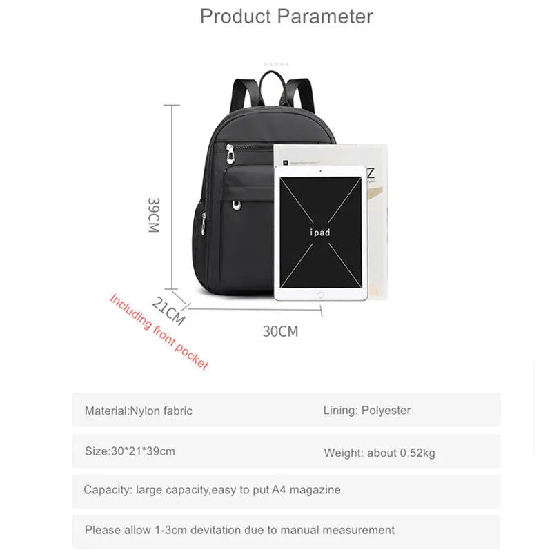 Waterproof Travel Backpack for Women Large Capacity Shoulder Bag