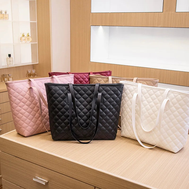 Women Shoulder Bag PU Leather Tote Large Capacity Handbag