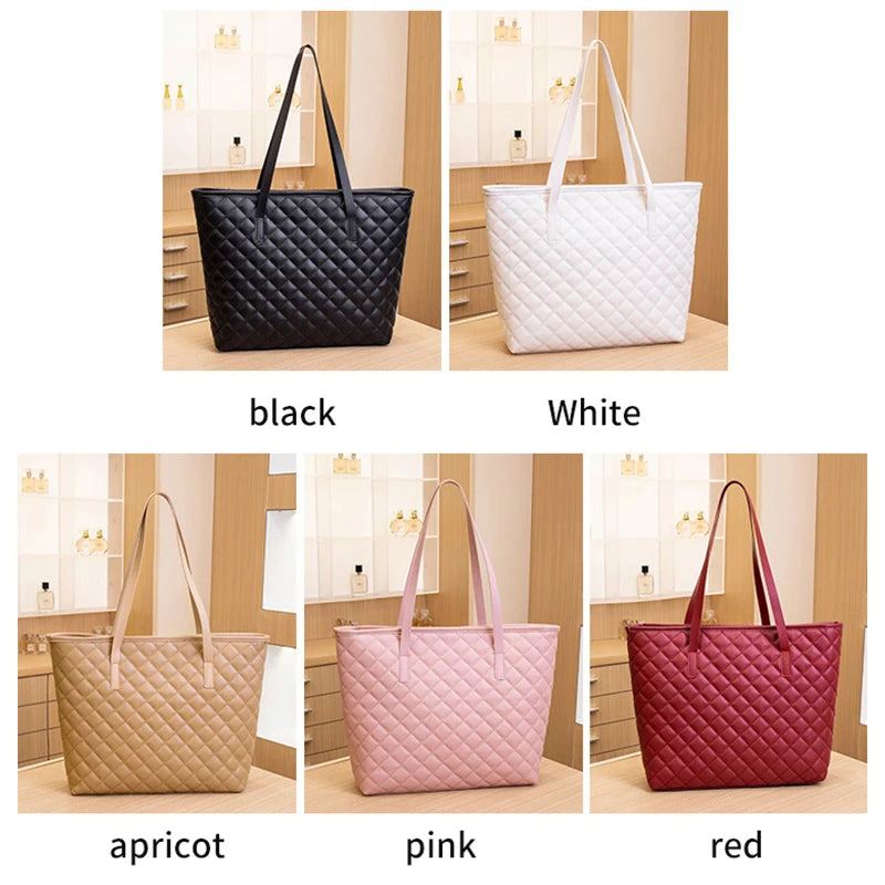 Women Shoulder Bag PU Leather Tote Large Capacity Handbag