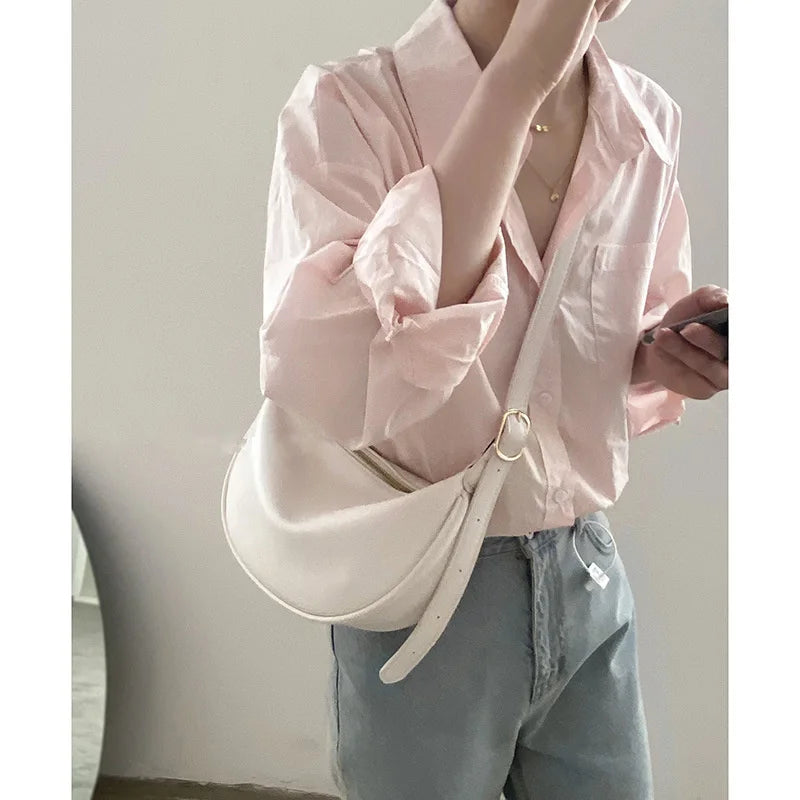 Versatile Ins Messenger Bag Summer Leisure Armpit Bag French Minority Saddle Bag