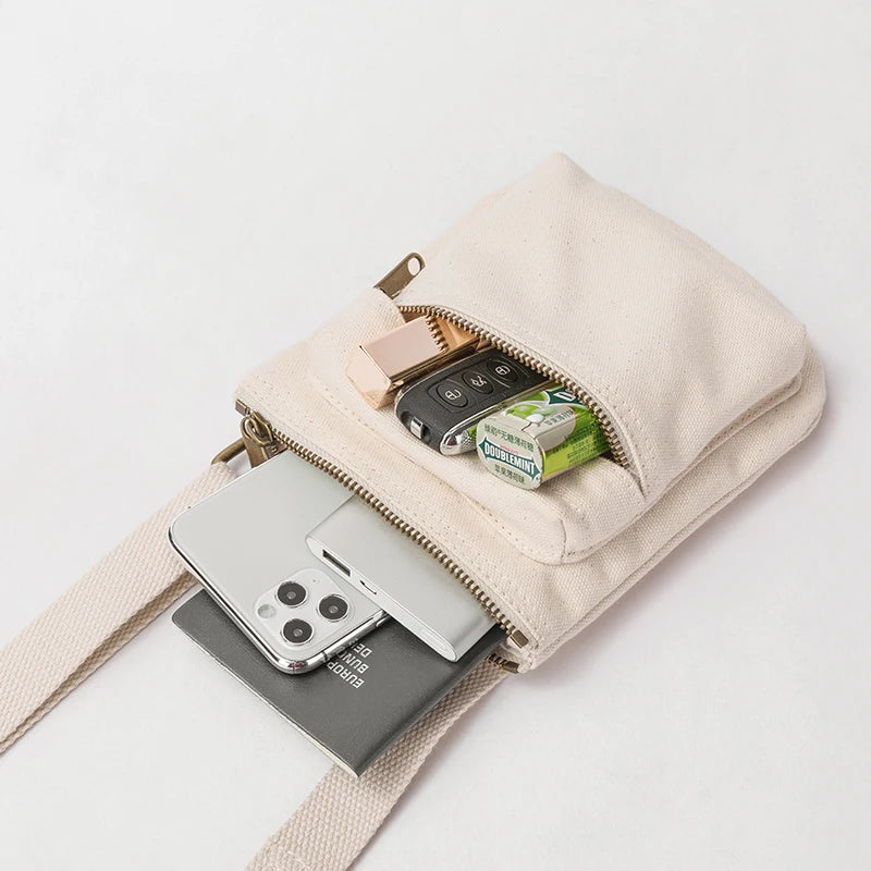 Canvas Mini Crossbody Bag for Women
