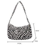 Vintage Animal Pattern Women Small Underarm Shoulder Bags Cloth Female Daily Cas