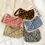 Vintage Animal Pattern Women Small Underarm Shoulder Bags Cloth Female Daily Cas