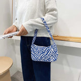Vintage Animal Pattern Women Small Underarm Shoulder Bags Cloth Female Daily Cas