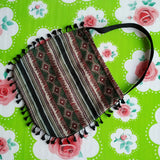 Boho Tassel Shoulder Bag Fringed Stripe Handbag