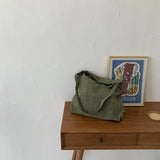 Vintage Corduroy Canvas Shoulder Bag Fashionable and Wild