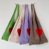 Vintage Female Knitted Mesh Shoulder Bag Handbag Ladies Beach Purse