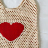 Vintage Female Knitted Mesh Shoulder Bag Handbag Ladies Beach Purse