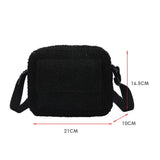 Vintage Lamb Wool Shoulder Bag Business Leisure Women Chain Purse