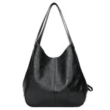 Vintage Women's Handbag Soft PU Leather Shoulder Bag Large Capacity