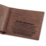 Vintage Leather Wallet Men Slim Bifold Short Purse Gift