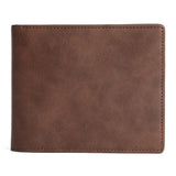 Vintage Leather Wallet Men Slim Bifold Short Purse Gift