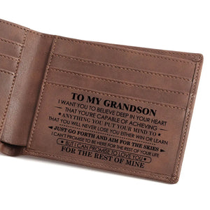 Vintage Leather Wallet Men Slim Bifold Short Purse Gift