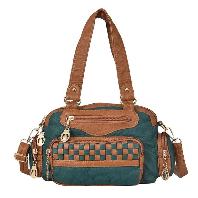 Vintage Soft Leather Totes Bags Women Handbags Shoulder Bags