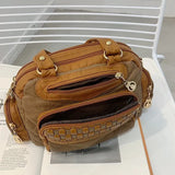 Vintage Soft Leather Totes Bags Women Handbags Shoulder Bags