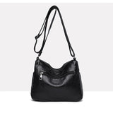 Vintage Multifunction Shoulder Bag Female PU Leather Crossbody Bag