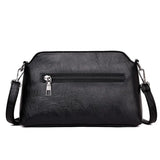Vintage PU Leather Ladies Messenger Bags Small Splicing Handbag Shoulder Bag