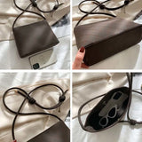 Vintage PU Leather Shoulder Bags Women Large Capacity Bucket Underarm Bag