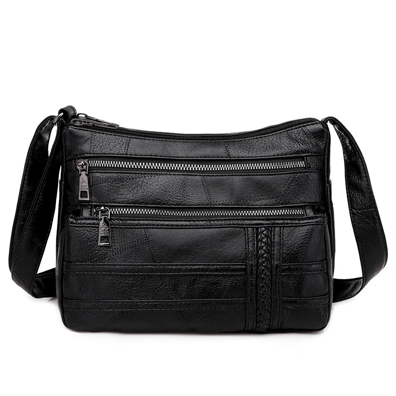 Vintage Satchel Crossbody Bag Women Lightweight Pockets Messenger Shoulder P