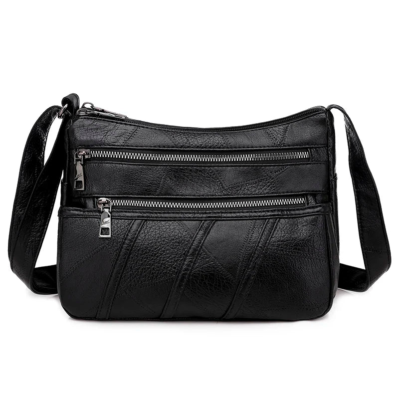 Vintage Satchel Crossbody Bag Women Lightweight Pockets Messenger Shoulder P