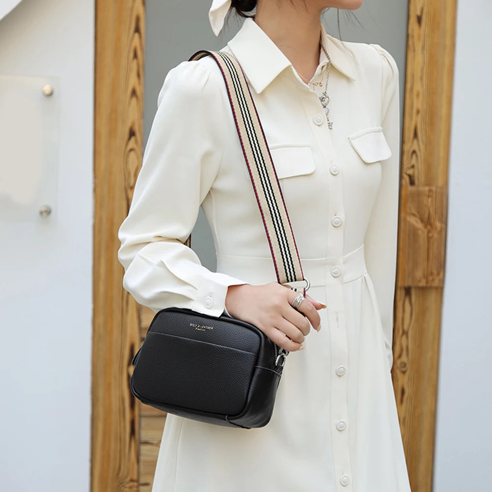 Vintage Leather Crossbody Bag Small Phone Pouch Casual Handbags
