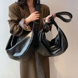 Vintage Women's Shoulder Bag Soft PU Leather Crossbody Tote Large All-match