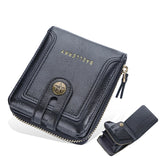 Vintage Men's Short Wallet Clutch Zipper Purse