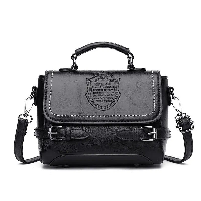 Vintage Small Square Shoulder Bag Women PU Leather Crossbody Bag