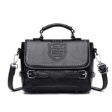 Vintage Small Square Shoulder Bag Women PU Leather Crossbody Bag