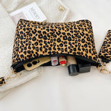 Leopard Print Crossbody Bag - Vintage Women's Shoulder Purse