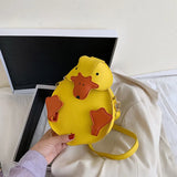 Vintage Duck Shape PU Leather Shoulder Bag Casual Crossbody Messenger