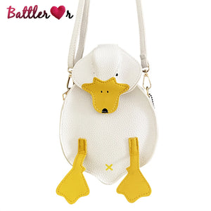 Vintage Duck Shape PU Leather Shoulder Bag Casual Crossbody Messenger