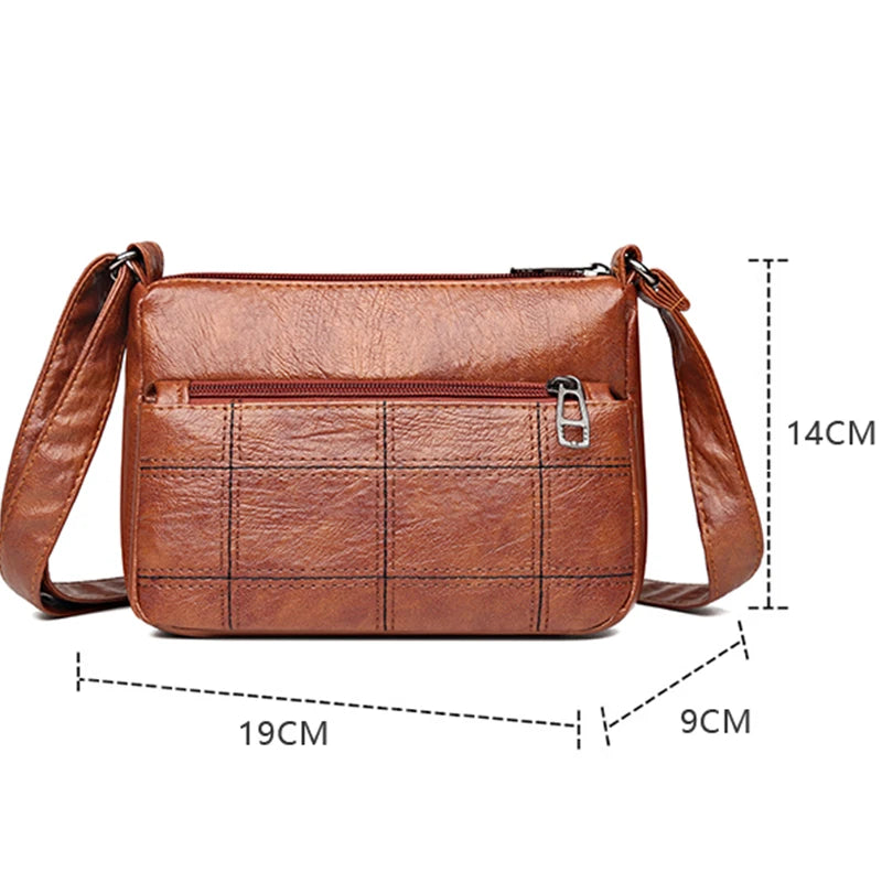Vintage Women's Crossbody Bag All Match Shoulder Bag PU Leather Handbag